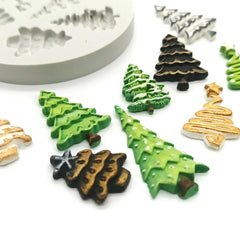 Miniature Christmas Trees Silicone Mould-5