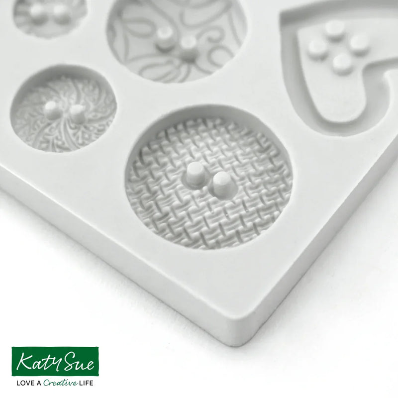Patterned Buttons Silicone Mould-3