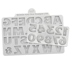 Lot de 2 moules en silicone « Alphabet et Chiffres Starburst »-2