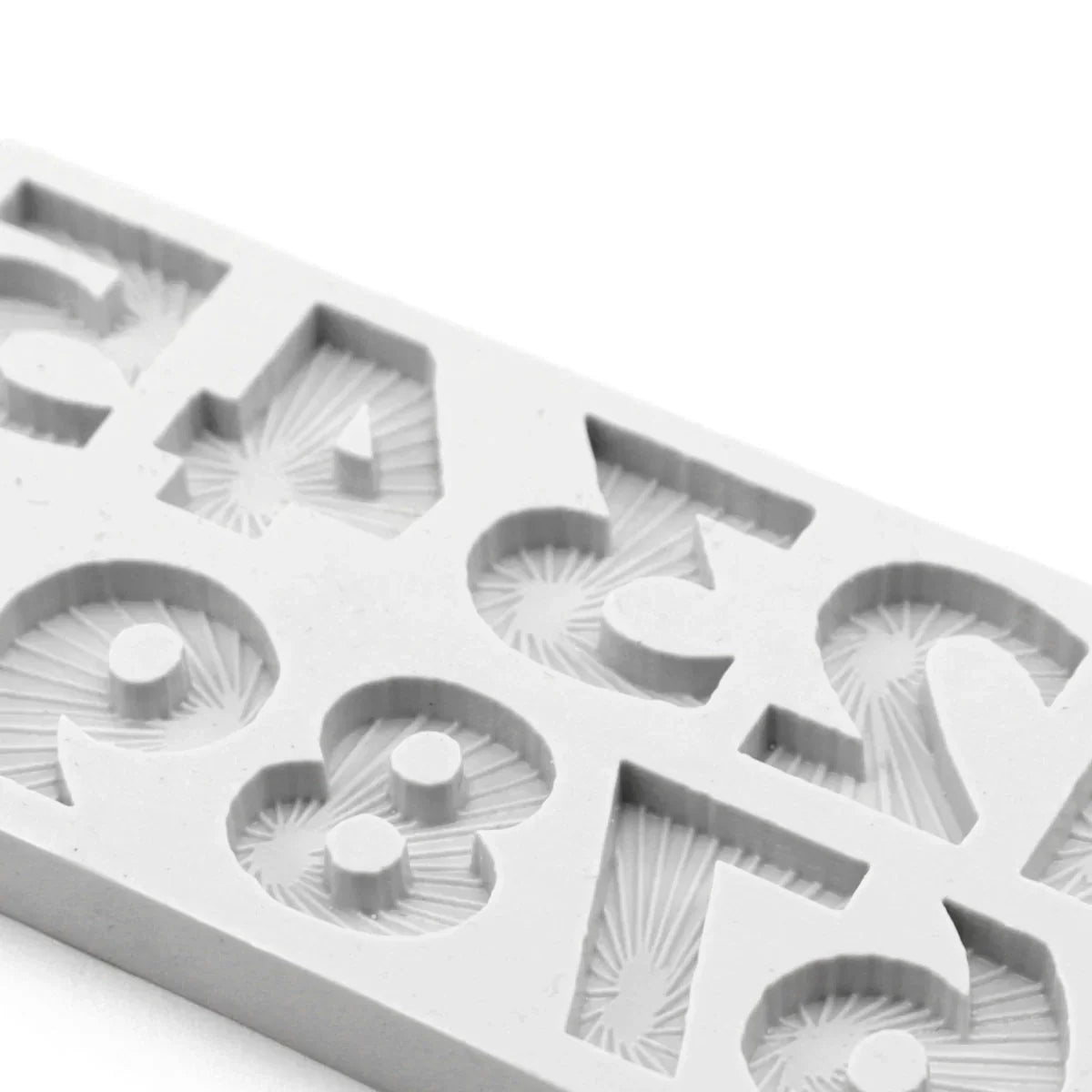 Lot de 2 moules en silicone « Alphabet et Chiffres Starburst »-3