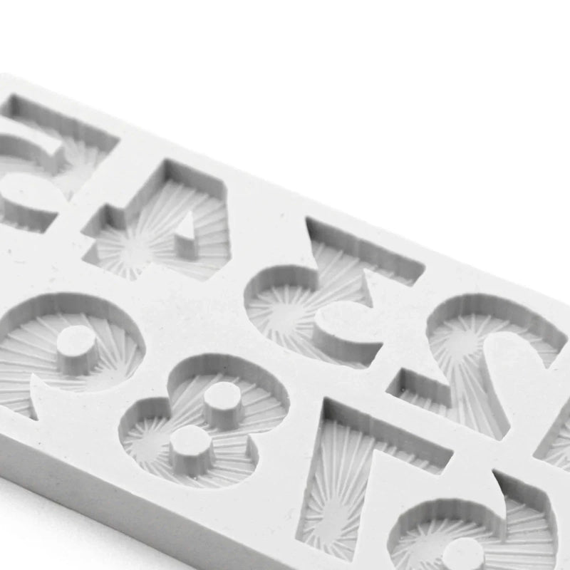 Lot de 2 moules en silicone « Alphabet et Chiffres Starburst »-3