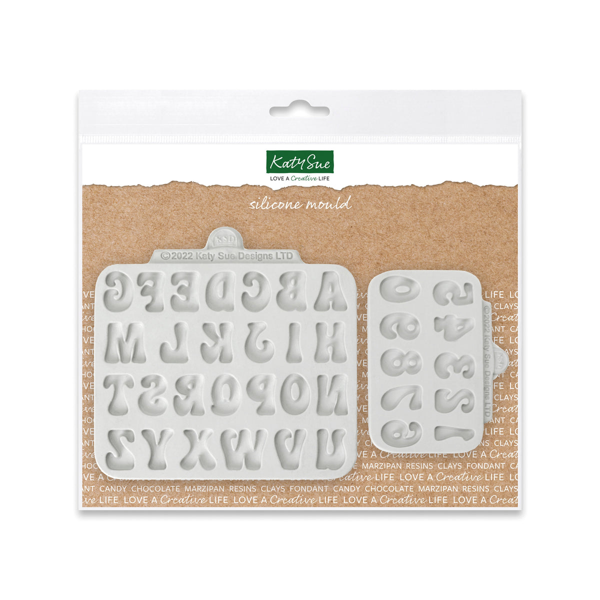 Juego de 2 moldes de silicona con números y letras de fuente divertida-1