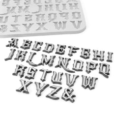 Gothic Font Uppercase Alphabet Silicone Mould-4