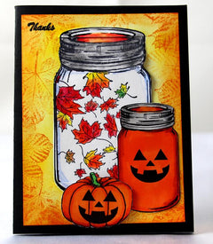 Frog's Whiskers Ink Stamp - Little Pumpkin Face-2