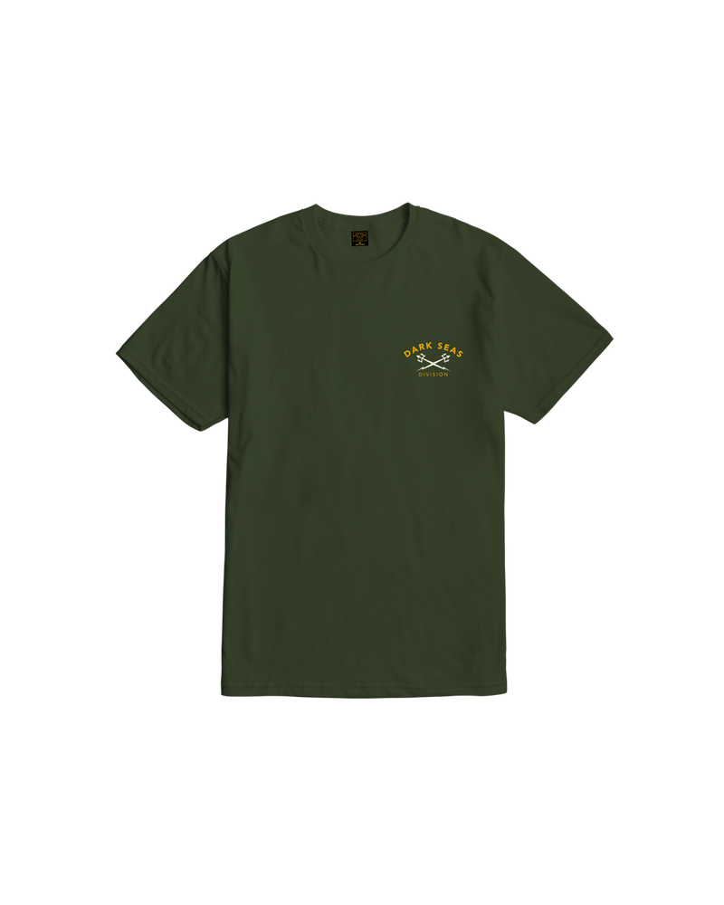 Dark Seas 'Headmaster V3' Tee - Military Green-1