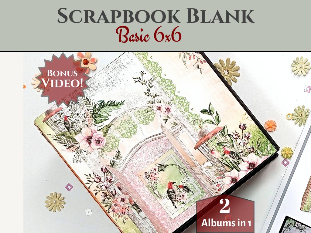 CrafTreat Scrapbook Blanks - Basic 6x6 - Black & Kraft Color-1