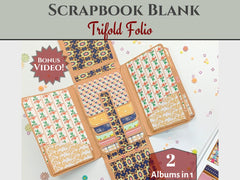 CrafTreat Scrapbook Blanks - TriFold Folio Wallet - Black & Kraft Color-1