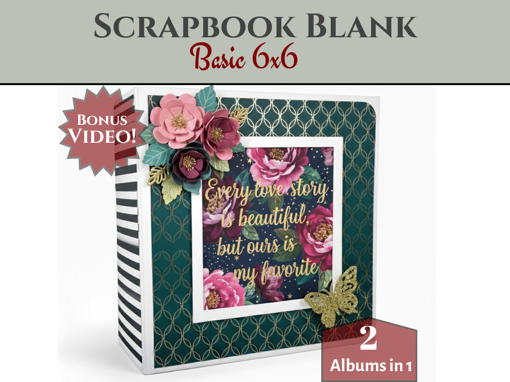 CrafTreat Scrapbook Blank Precut Album Base - Basic 6x6 - White and Ivory-1