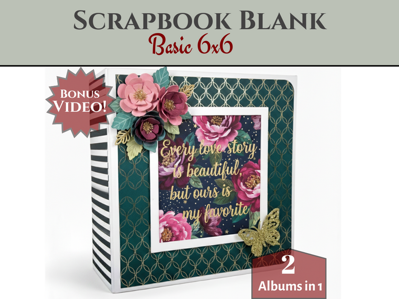 CrafTreat Scrapbook Blank Precut Album Base - Basic 6x6 - White and Ivory-1