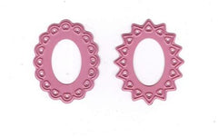 Cameo Dies - Two Star Flower Oval - Medium-1