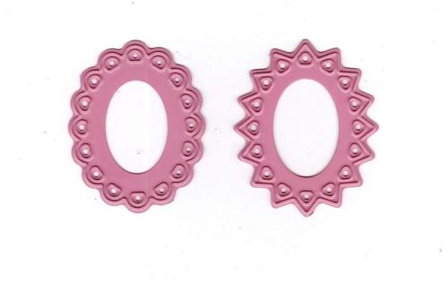 Cameo Dies - Two Star Flower Oval - Medium-1