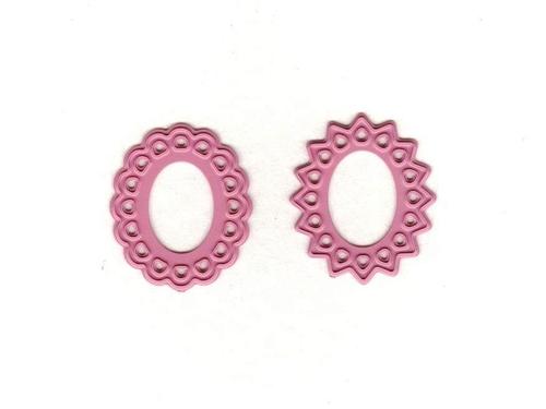 Cameo Dies - Two Star Flower Oval Frames-1