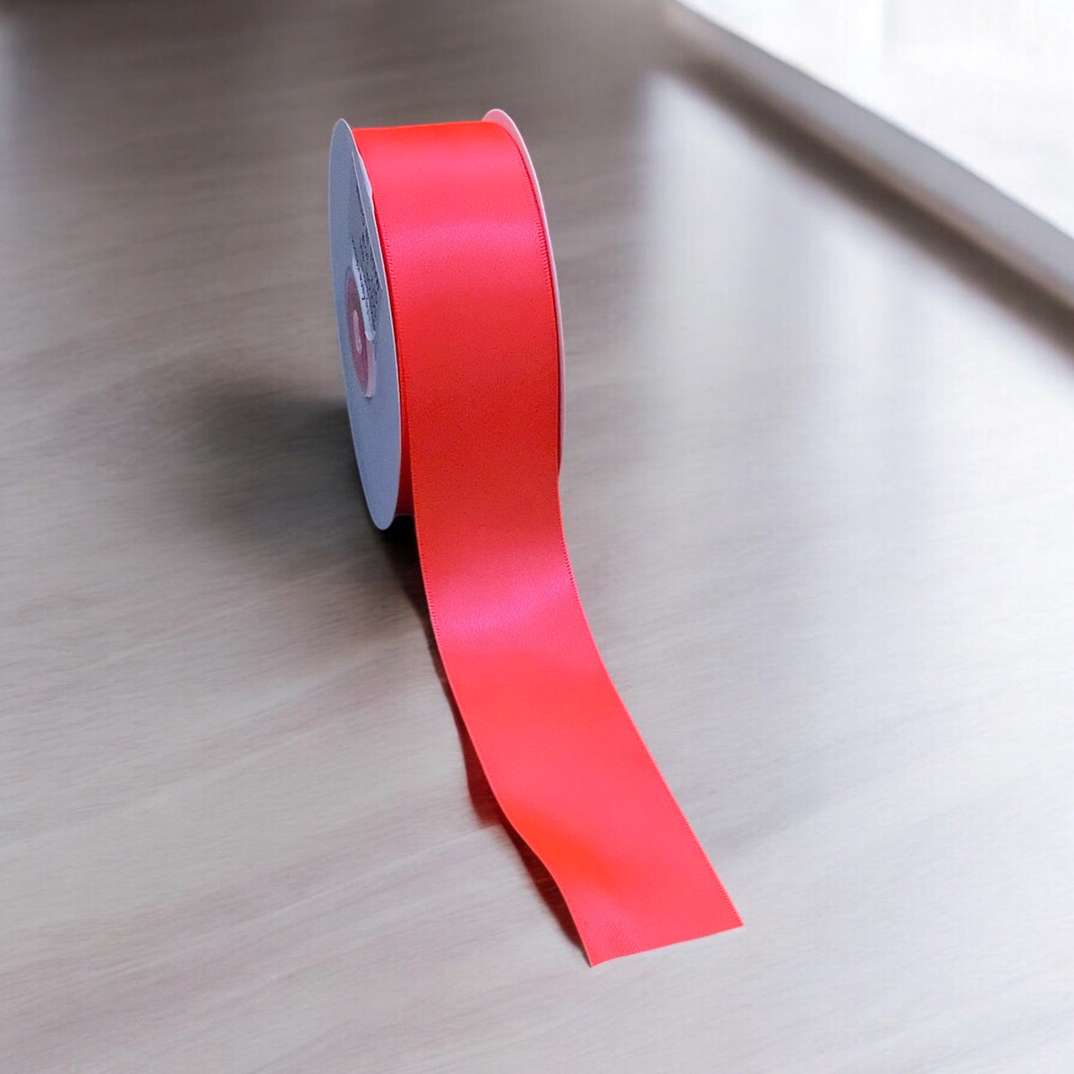 Satin Ribbon Double Face-Neon Orange #600- 3.8 cm Wide-2