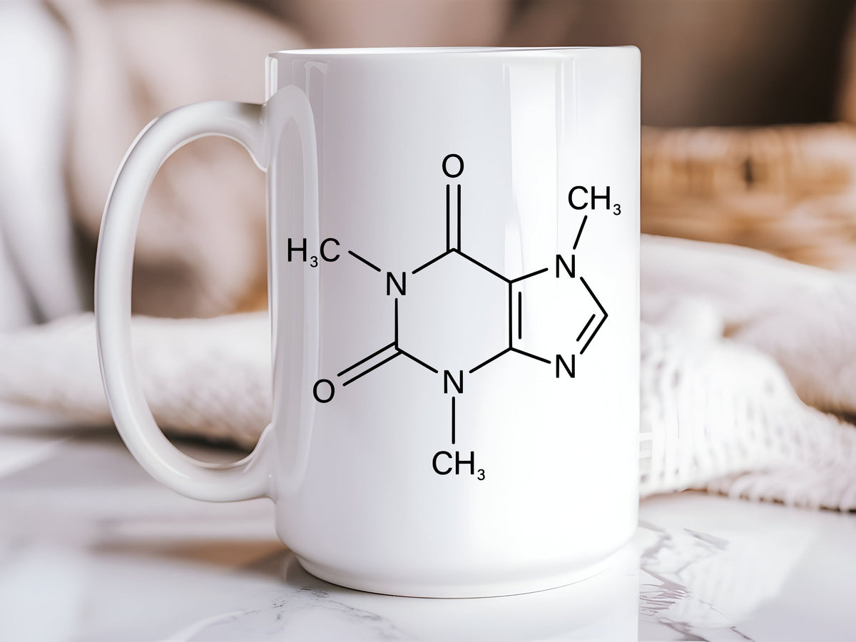 Caffeine Molecule 15oz Mug – Science Coffee Cup-1