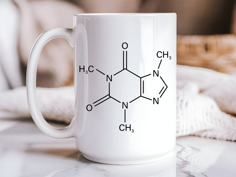 Caffeine Molecule 15oz Mug – Science Coffee Cup-1