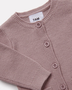 Chunk Long Sleeve Ribbed Jumpsuit | Rose Ash | 7AM-3