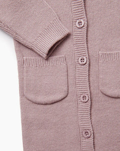 Chunk Long Sleeve Ribbed Jumpsuit | Rose Ash | 7AM-7