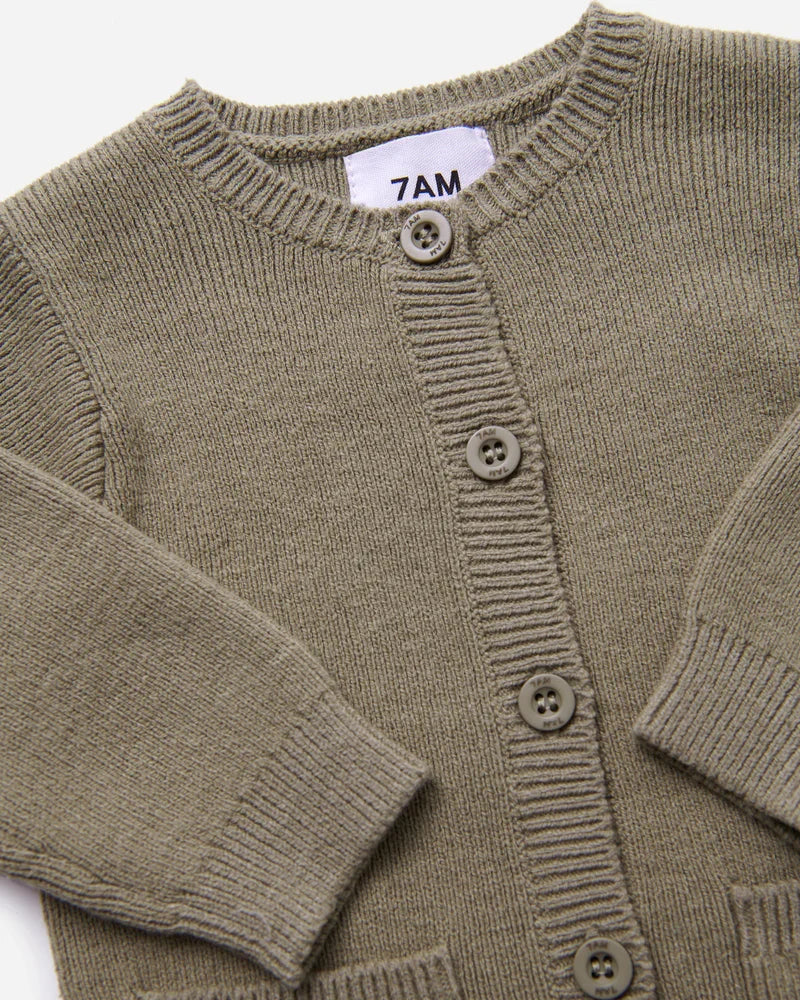 Chunky Long Sleeve Ribbed Jumpsuit | Olive | 7AM-3