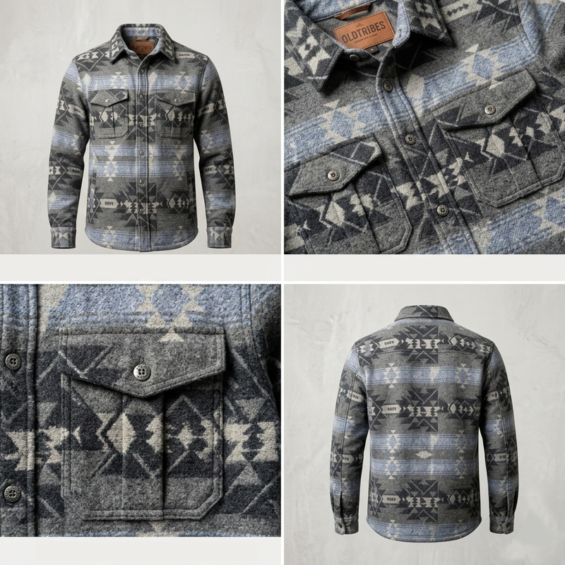 Grey and Blue Grand Canyon Jacket (unisex)-1
