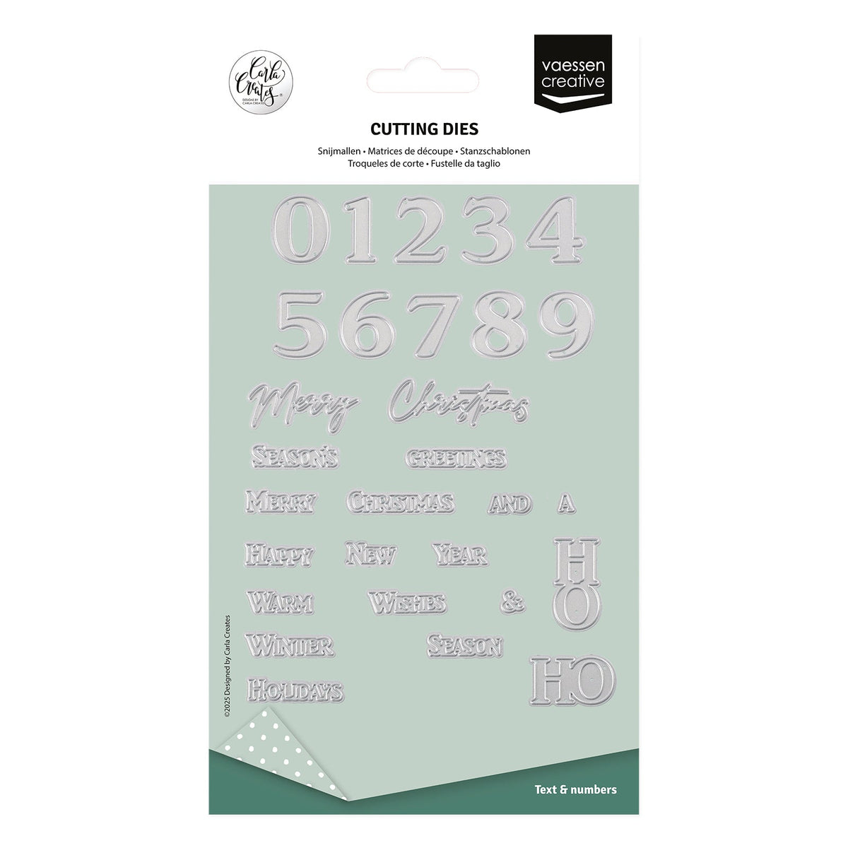 Vaessen Creative • Cutting Dies Numbers & Christmas Wishes 29pcs