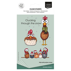 Vaessen Creative • Clear Stamps Christmas Chickens 1 12pcs-1