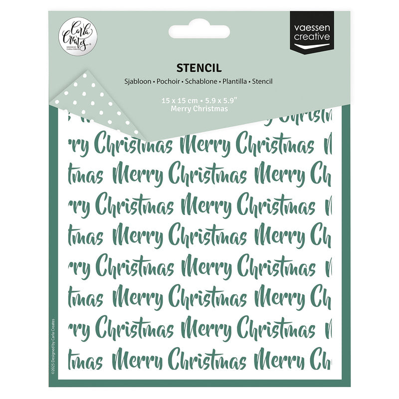 Vaessen Creative • Stencil Merry Christmas 5.9x5.9in-1