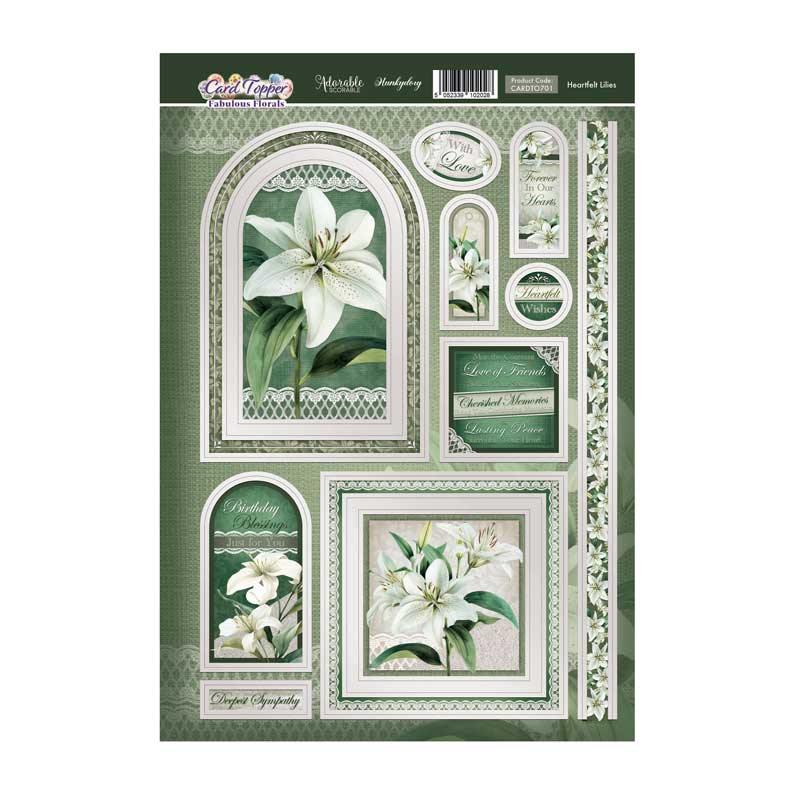Heartfelt Lilies Card Topper Sheet-1