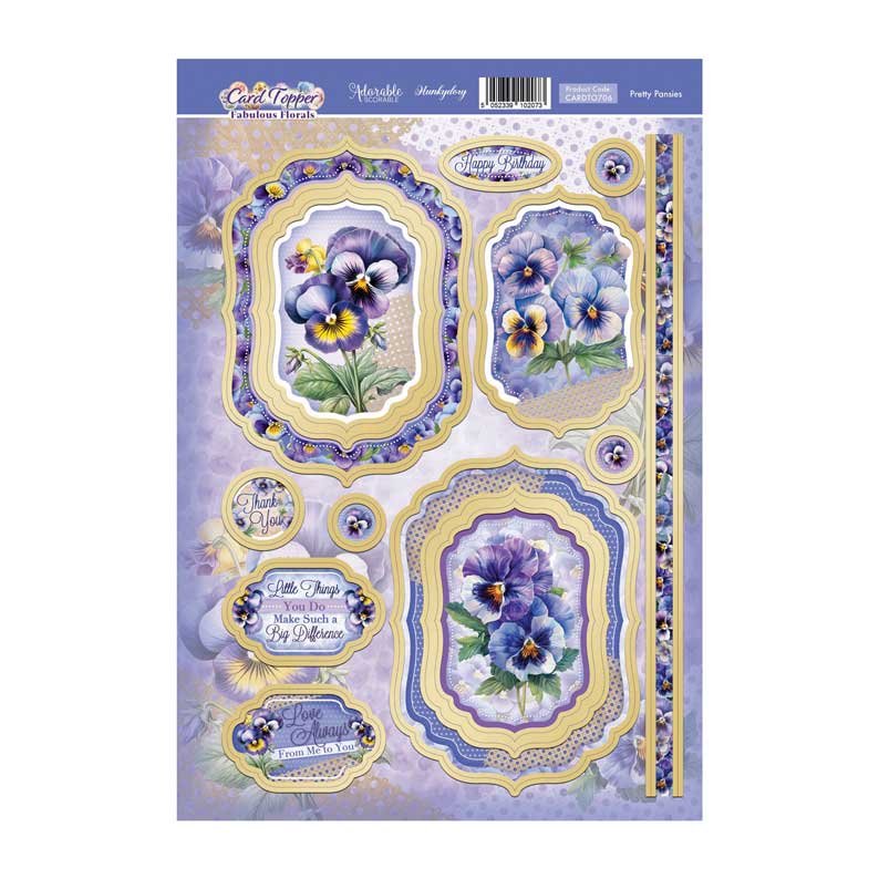 Pretty Pansies Card Topper Sheet-1