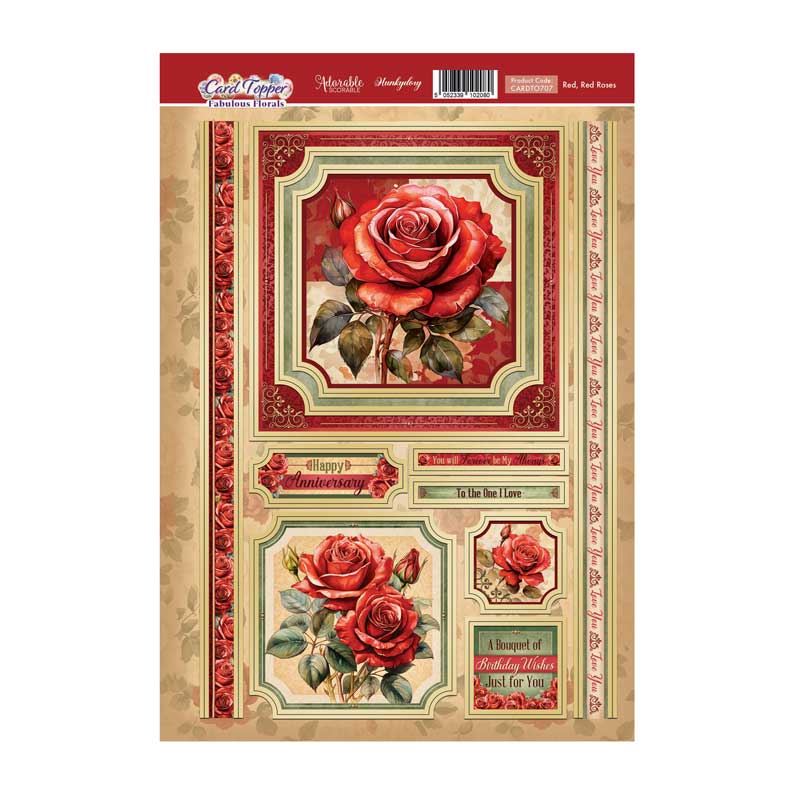 Red, Red Roses Card Topper Sheet-1