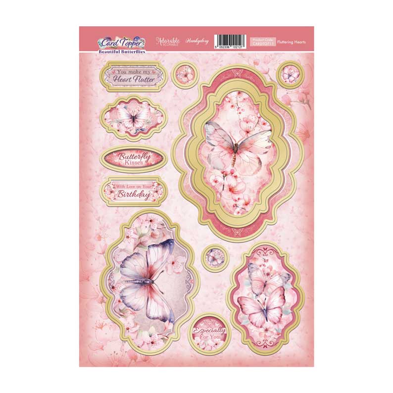 Fluttering Hearts Card Topper Sheet-1