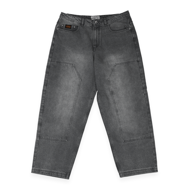Frosted Skateboards 'Carpenter' Baggy Jeans - Faded Black-1