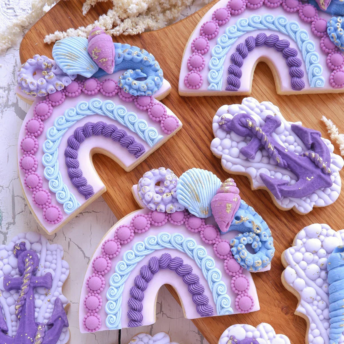 Sea Swirl Borders Silicone Mould-5