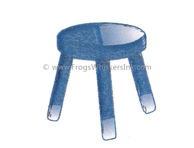 Frog's Whiskers Ink Stamp - Milking Stool-1