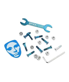 Opera Allen Hardware - Blue/Silver (7/8")-1