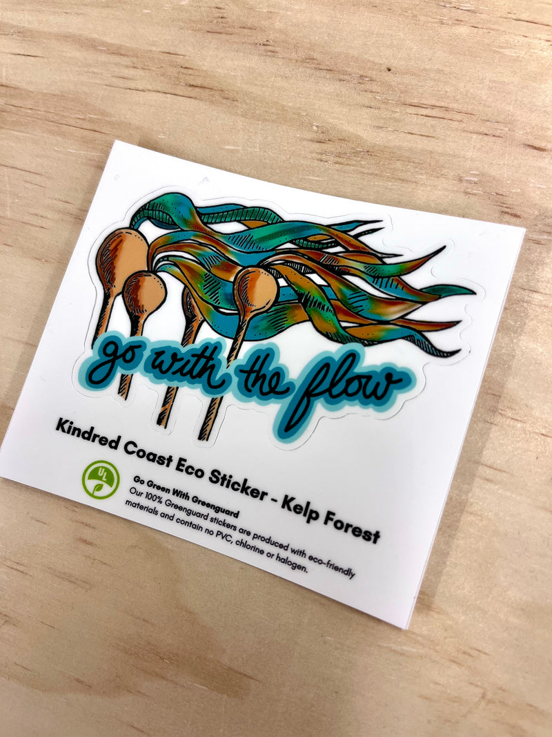 GO WITH THE FLOW Eco Vinyl Stickers-1