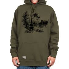 Red Dragon 'CDN' Hoodie - Military Green-1