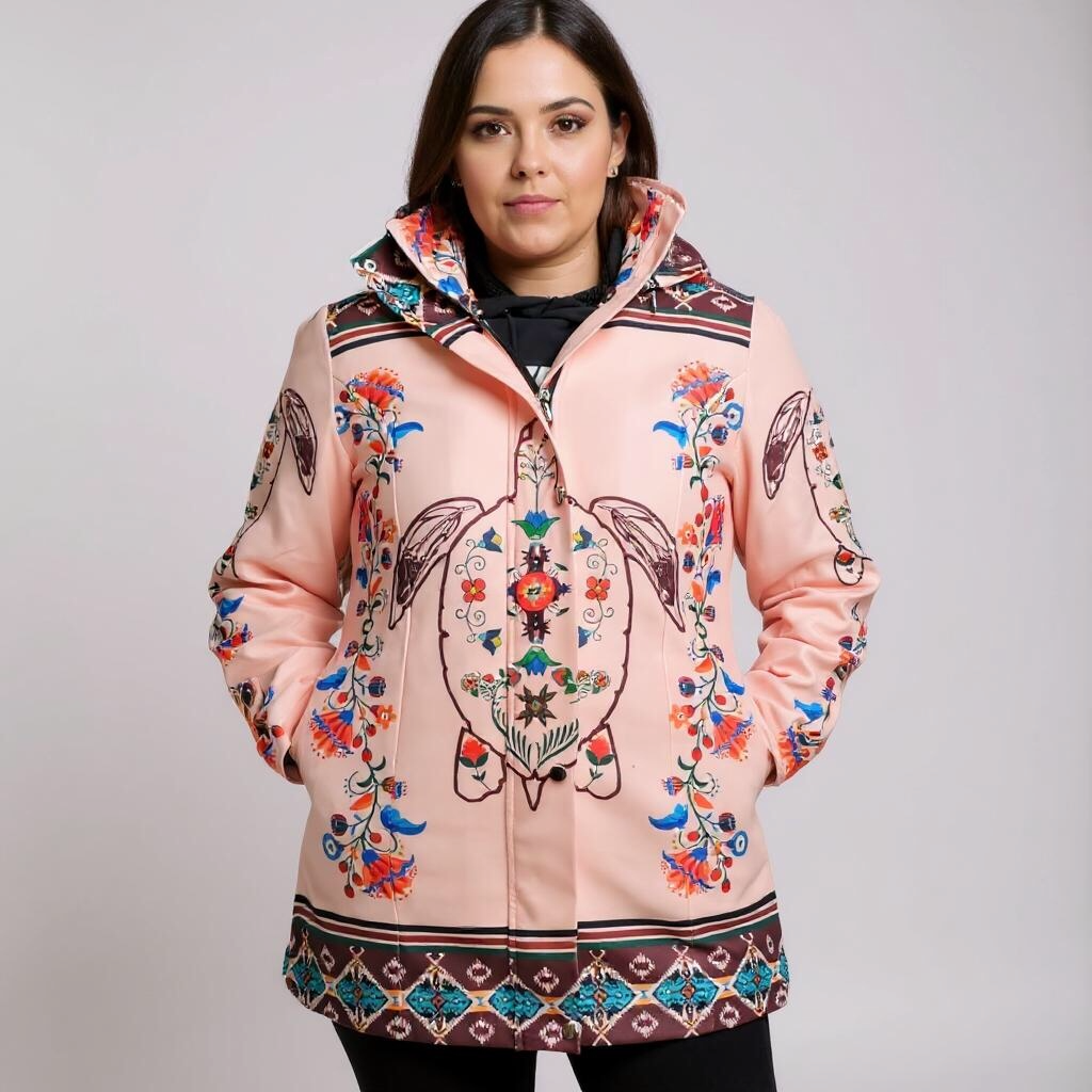 Blush Turtle 3/4-Length Coat-4