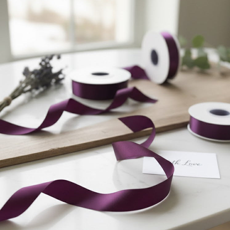 30 Meter Double Face Purple #793 Ribbon Roll-2