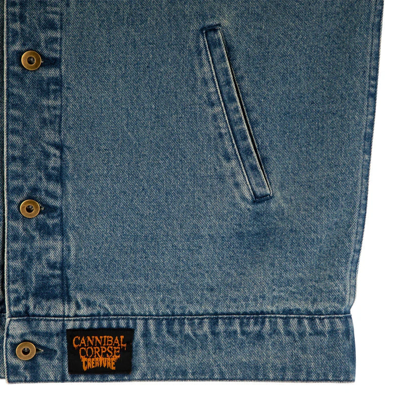 Creature x Cannibal Corpse Denim Vest - Light Denim-5