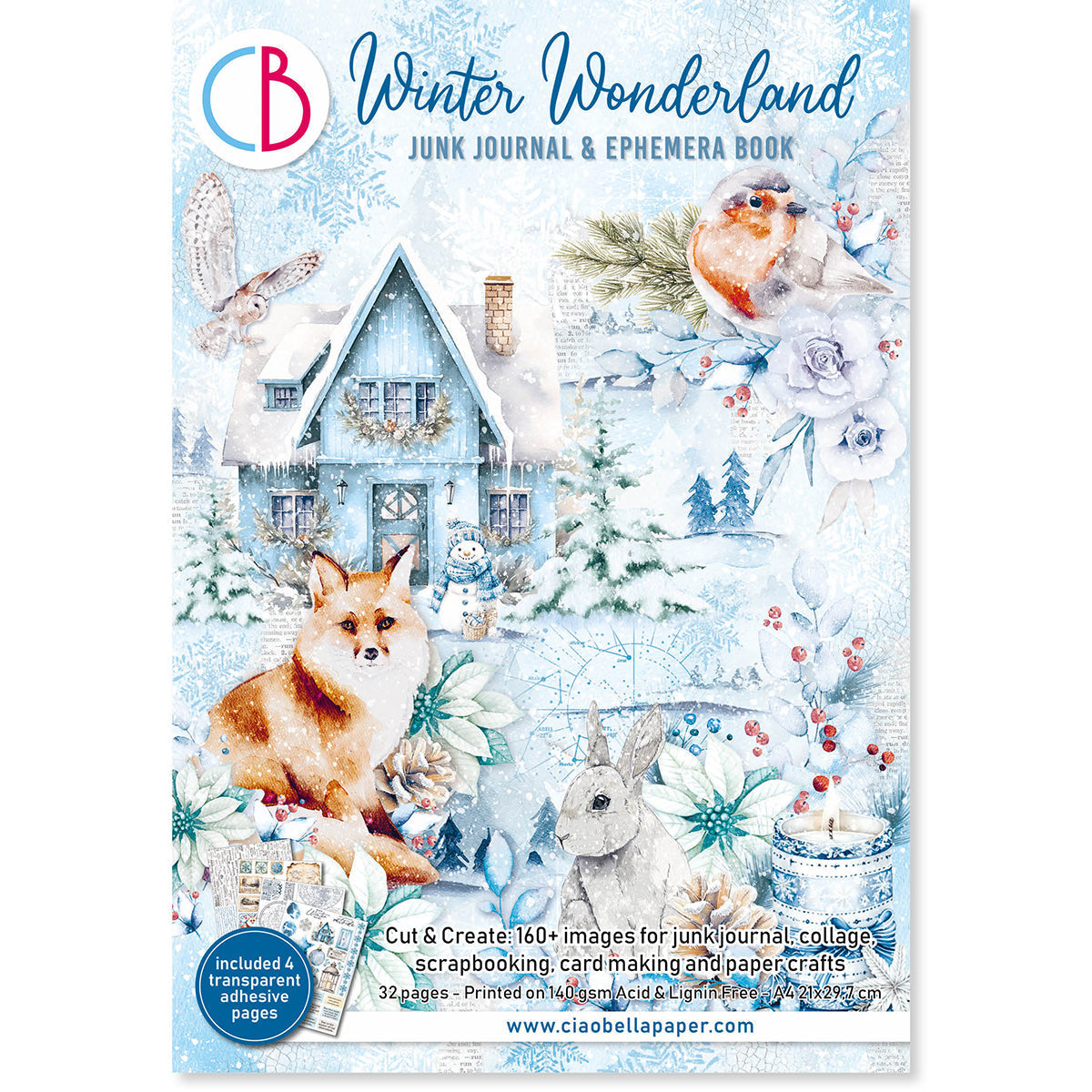 Winter Wonderland Junk Journal & Ephemera Book A4 32/Pkg-1