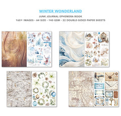 Winter Wonderland Junk Journal & Ephemera Book A4 32/Pkg-4