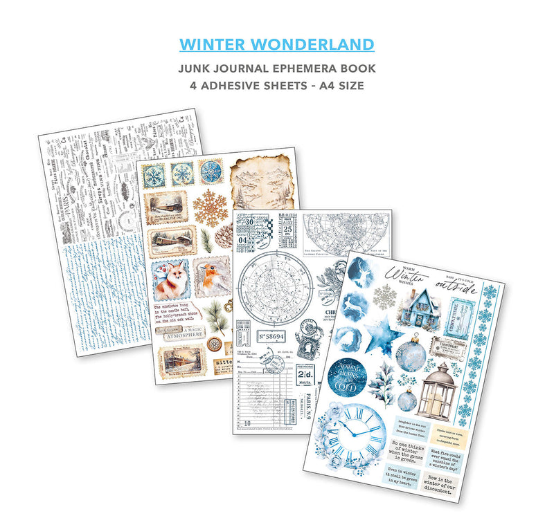 Winter Wonderland Junk Journal & Ephemera Book A4 32/Pkg-5