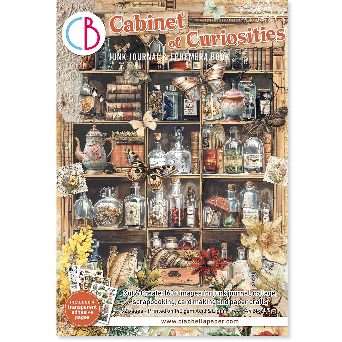 Cabinet Of Curiosities Junk Journal & Ephemera Book A4 32/Pkg-1