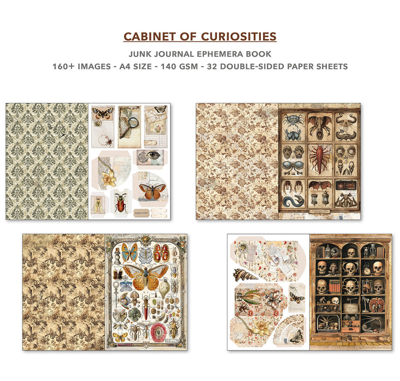 Cabinet Of Curiosities Junk Journal & Ephemera Book A4 32/Pkg-4