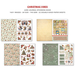Christmas Vibes Junk Journal & Ephemera Book A4 32/pkg-4