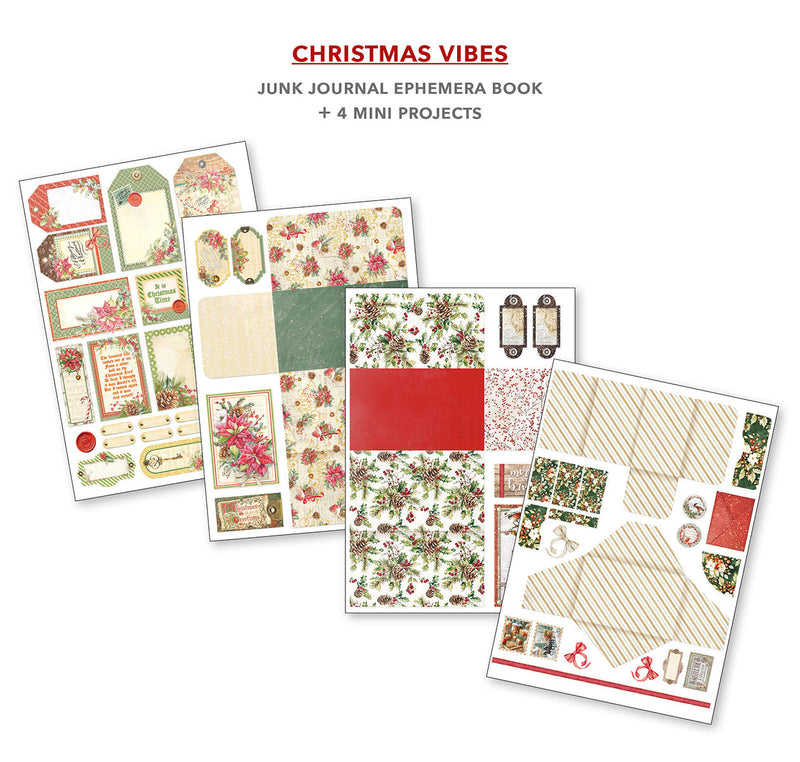 Christmas Vibes Junk Journal & Ephemera Book A4 32/pkg-6