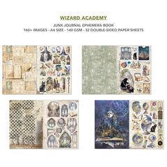 Wizard Academy Junk Journal & Ephemera Book A4 32/Pkg-4