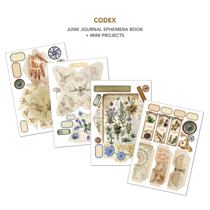 Codex Junk Journal & Ephemera Book A4 32/Pkg-6