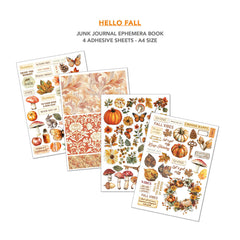 Hello Fall Junk Journal Ephemera Book A4 32/Pkg-5