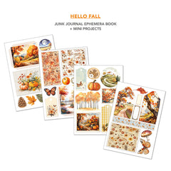 Hello Fall Junk Journal Ephemera Book A4 32/Pkg-6